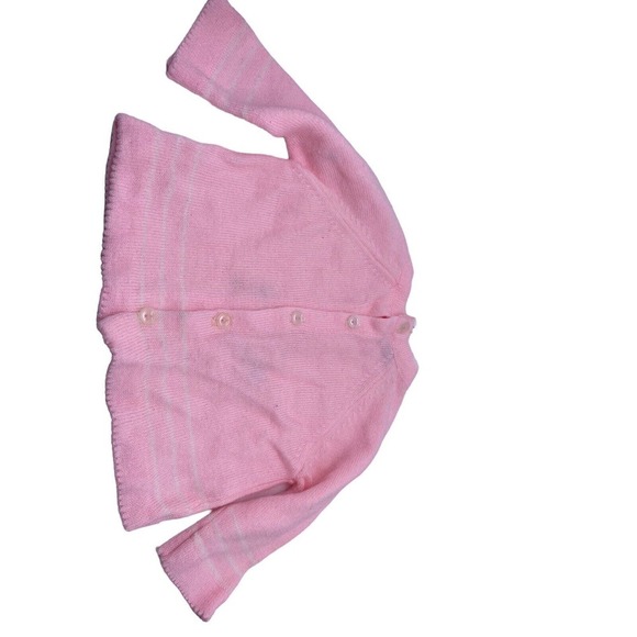 Vintage A Little Angel Sweater Baby 0-3M Pink Birds Embroidered Girls 1960s EUC - Picture 10 of 12